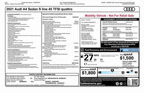 2021 Audi A4 45 S line Premium Plus