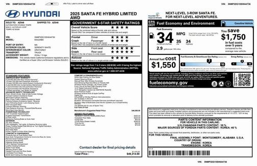 2025 Hyundai SANTA FE Limited