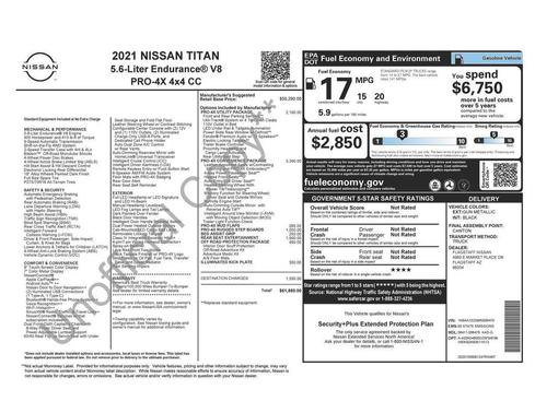 Gun Metallic 2021 Nissan Titan PRO-4X