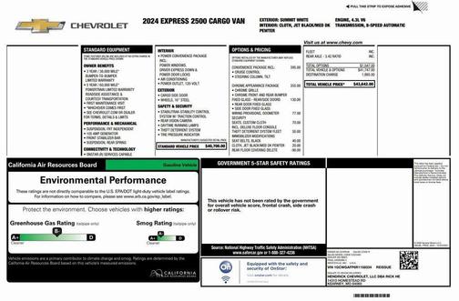 2024 Chevrolet Express 2500 RWD 2500 Regular Wheelbase WT