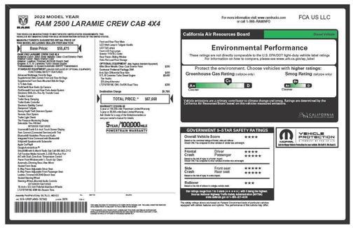 2022 RAM 2500 Laramie Crew Cab 4x4 6'4' Box