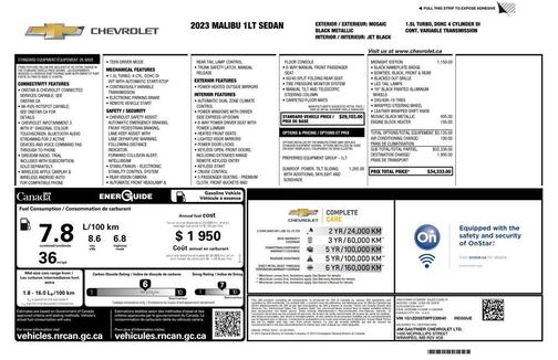 Mosaic Black Metallic 2023 Chevrolet Malibu 1LT