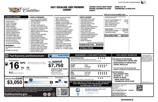 2021 Cadillac Escalade Premium Luxury