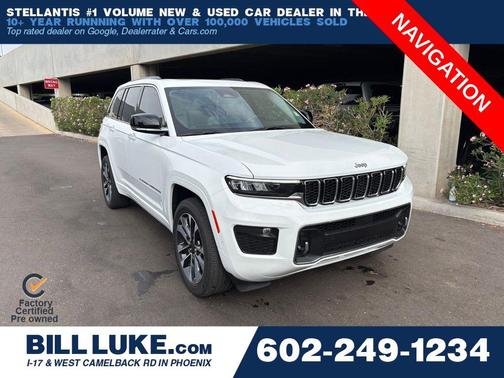 Bright White Clearcoat 2022 Jeep Grand Cherokee Overland