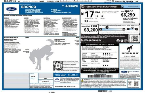 Oxford White 2024 Ford Bronco Wildtrak