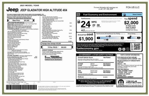 2021 Jeep Gladiator High Altitude 4X4