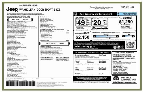 2025 Jeep Wrangler 4xe Sport S