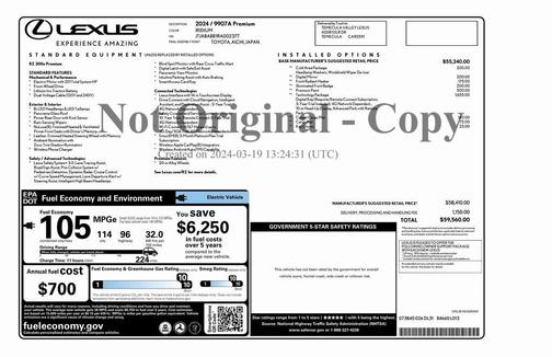 2024 Lexus RZ 300e Premium
