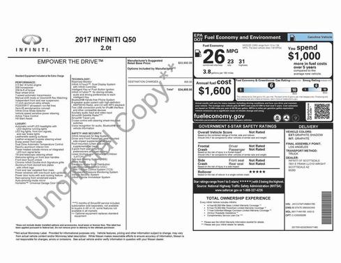 2017 INFINITI Q50 Base