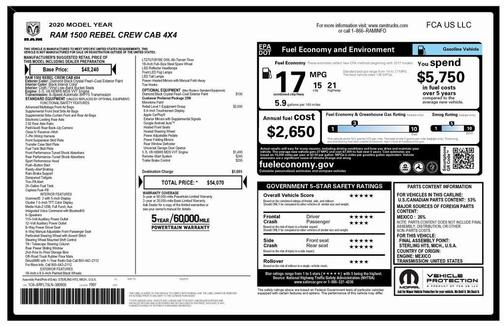 2020 RAM 1500 Rebel