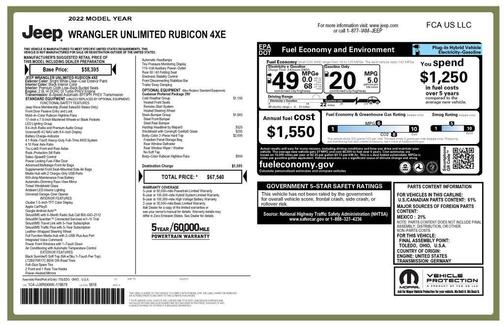 Bright White Clearcoat 2022 Jeep Wrangler Unlimited 4xe Rubicon