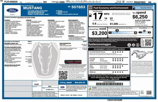 2024 Ford Mustang Dark Horse Fastback