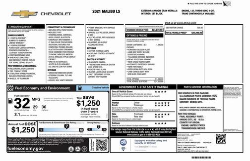 2021 Chevrolet Malibu 1LS