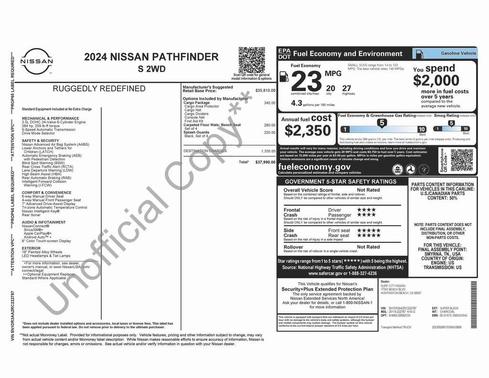 2024 Nissan Pathfinder S FWD