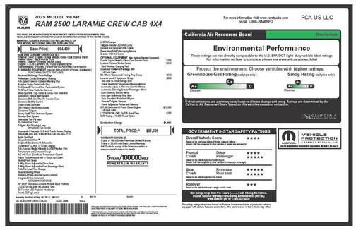 2025 RAM 2500 Laramie Crew Cab 4x4 6'4' Box