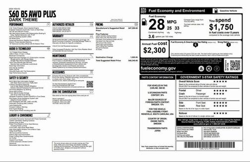 2024 Volvo S60 B5 Plus Dark Theme