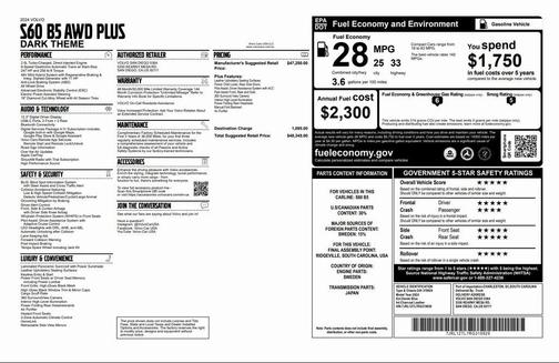 2024 Volvo S60 B5 Plus Dark Theme