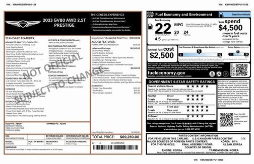 2023 Genesis GV80 2.5T