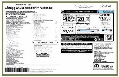 2022 Jeep Wrangler Unlimited 4xe Sahara