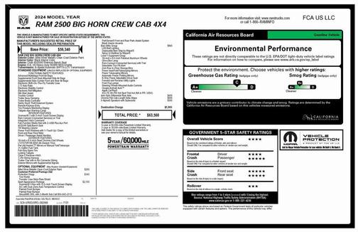 2024 RAM 2500 Big Horn Crew Cab 4x4 6'4' Box