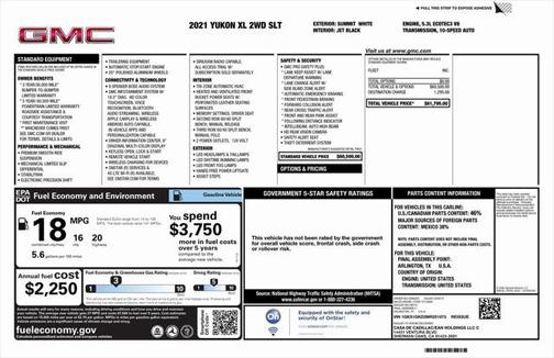 2021 GMC Yukon XL SLT