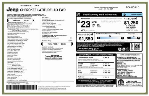 2022 Jeep Cherokee Latitude Lux
