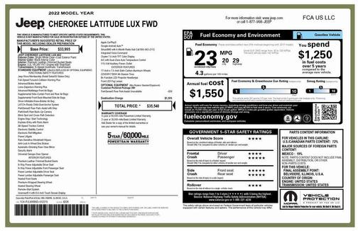 2022 Jeep Cherokee Latitude Lux