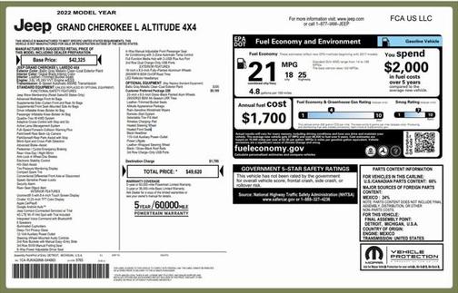 2022 Jeep Grand Cherokee L Altitude
