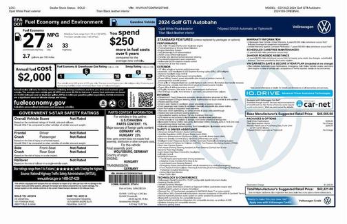 2024 Volkswagen Golf GTI 2.0T S DSG