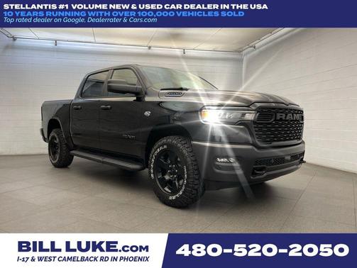Diamond Black Crystal Pearlcoat 2026 RAM 1500 Warlock Crew Cab 4x4 5'7' Box