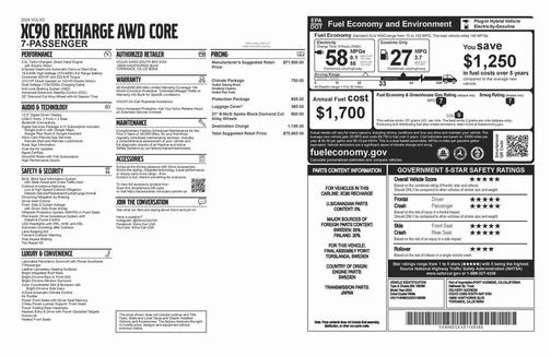 2024 Volvo XC90 Recharge Plug-In Hybrid T8 Core Bright Theme