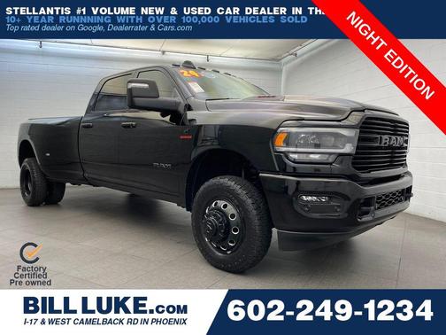 Diamond Black Crystal Pearlcoat 2024 RAM 3500 Laramie Crew Cab 4x4 8' Box