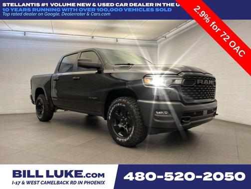 Diamond Black Crystal Pearlcoat 2026 RAM 1500 Warlock Crew Cab 4x4 5'7' Box