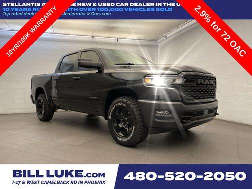 Diamond Black Crystal Pearlcoat 2026 RAM 1500 Warlock Crew Cab 4x4 5'7' Box
