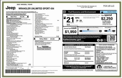2021 Jeep Wrangler Unlimited Sport