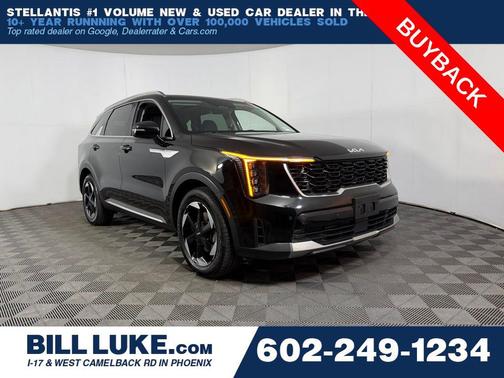 Aurora Black Pearl 2025 Kia Sorento Hybrid EX