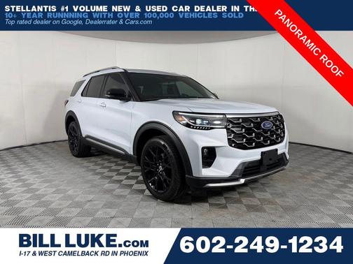 Space White Metallic 2025 Ford Explorer Platinum