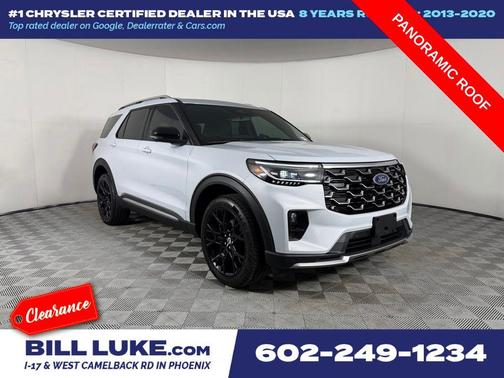 Space White Metallic 2025 Ford Explorer Platinum