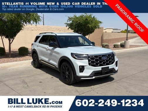 Space White Metallic 2025 Ford Explorer Platinum