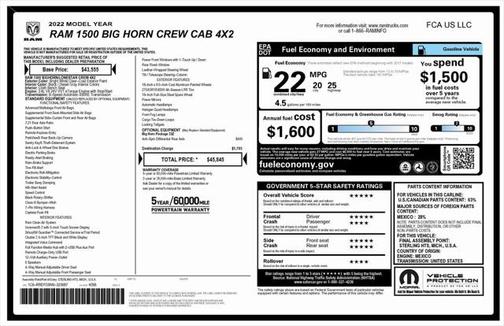 2022 RAM 1500 Big Horn/Lone Star
