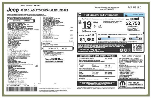 2022 Jeep Gladiator High Altitude 4x4