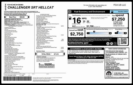 2022 Dodge Challenger SRT Hellcat