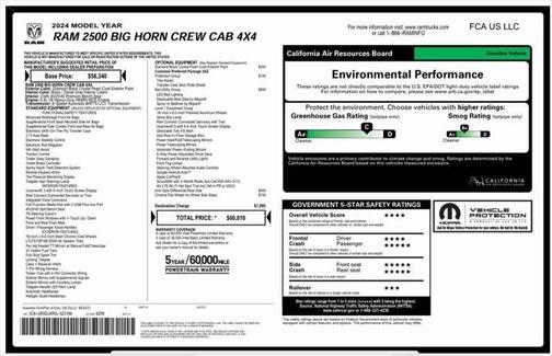 2024 RAM 2500 Big Horn Crew Cab 4x4 6'4' Box