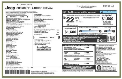 2022 Jeep Cherokee Latitude Lux