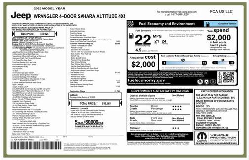 2023 Jeep Wrangler 4-Door Sahara Altitude 4x4