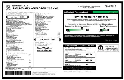 2024 RAM 2500 Big Horn Crew Cab 4x4 6'4' Box