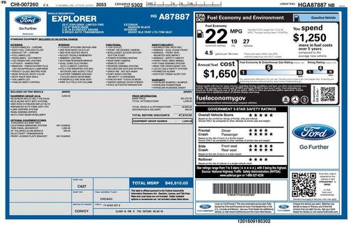 Shadow Black 2017 Ford Explorer Limited