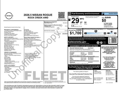 Boulder Gray 2026 Nissan Rogue Rock Creek