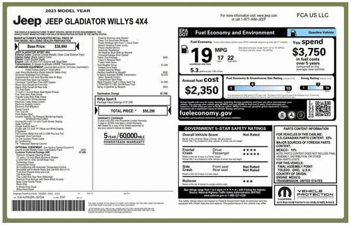 2023 Jeep Gladiator Willys 4x4