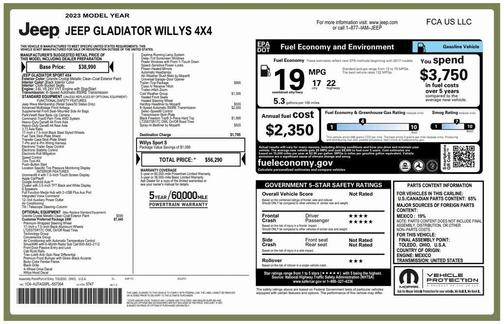 2023 Jeep Gladiator Willys 4x4